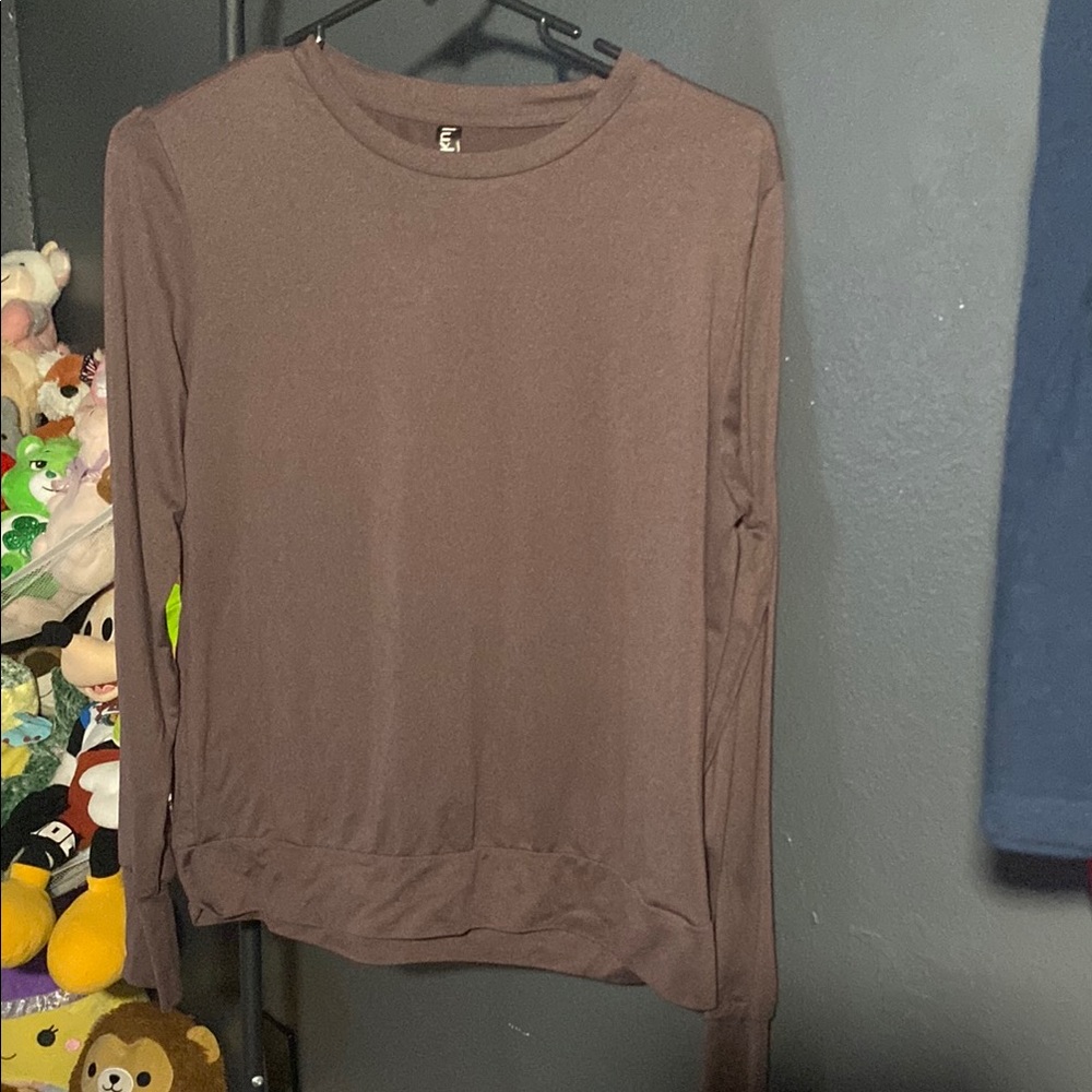 Source Unknown Brown Long Sleeve Tee